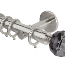 Grey Crystal Stainless Steel Curtain Poles